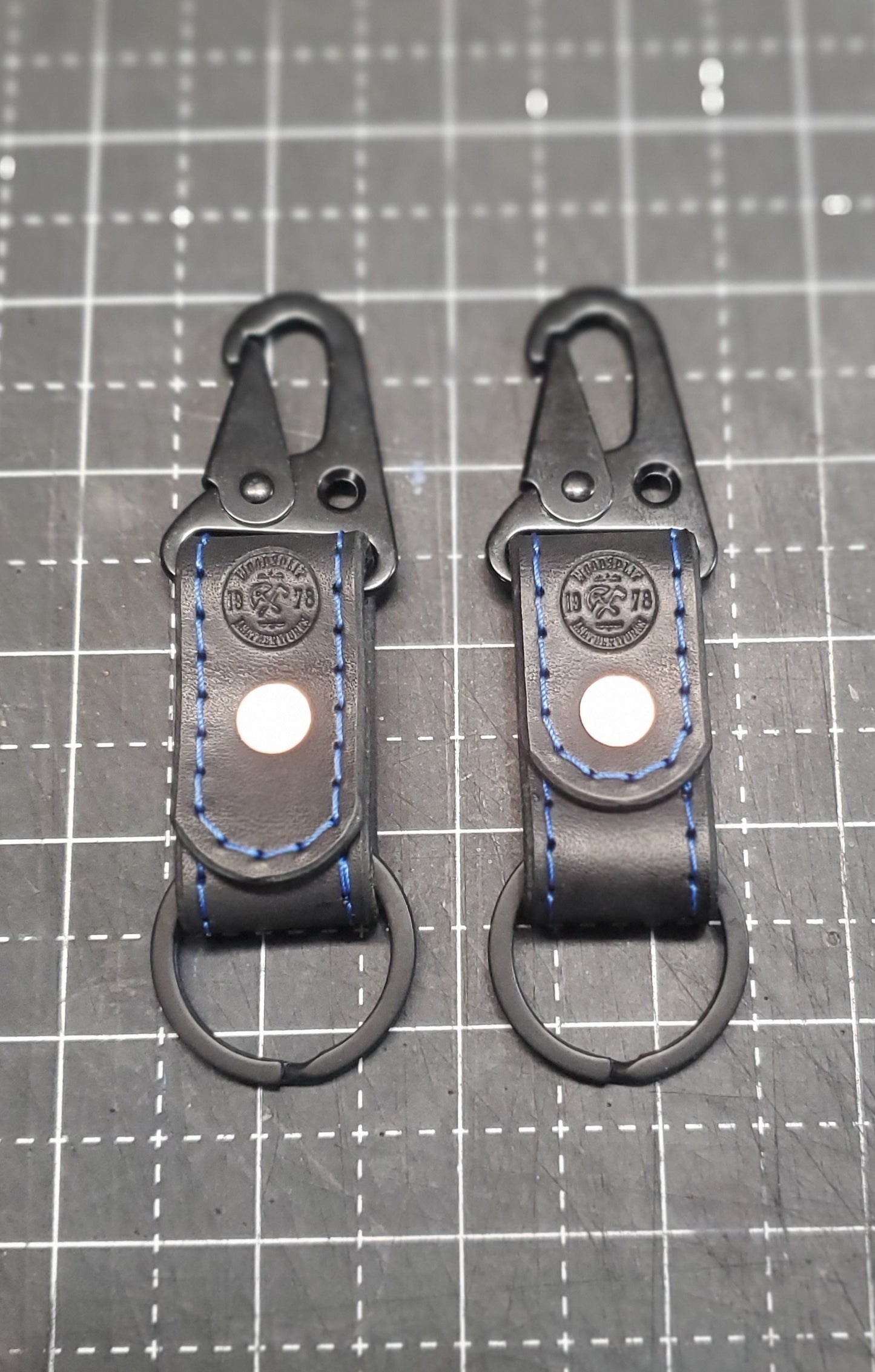 Shorty Leather Key Ring with Hardware Option