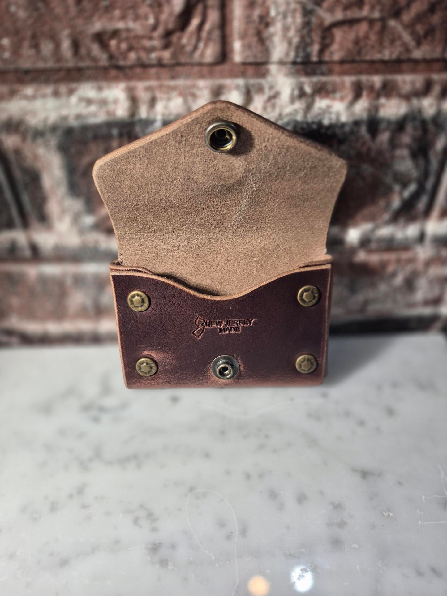 Rivet Leather Card Holder