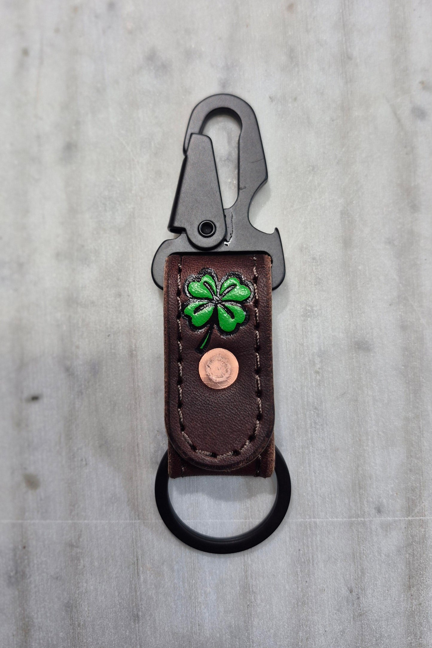 Bottle Opener Leather Keychain (Hand Painted)
