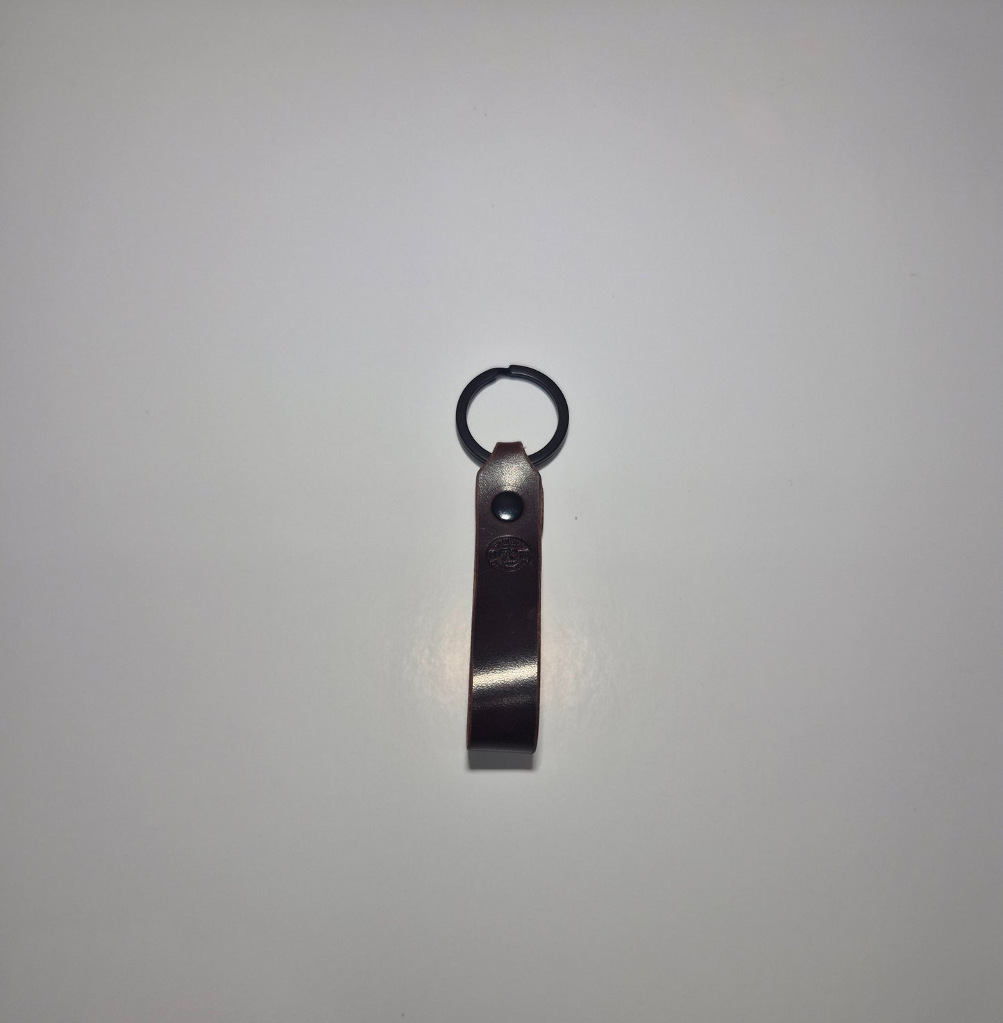 Deep Brown Loop Keychain