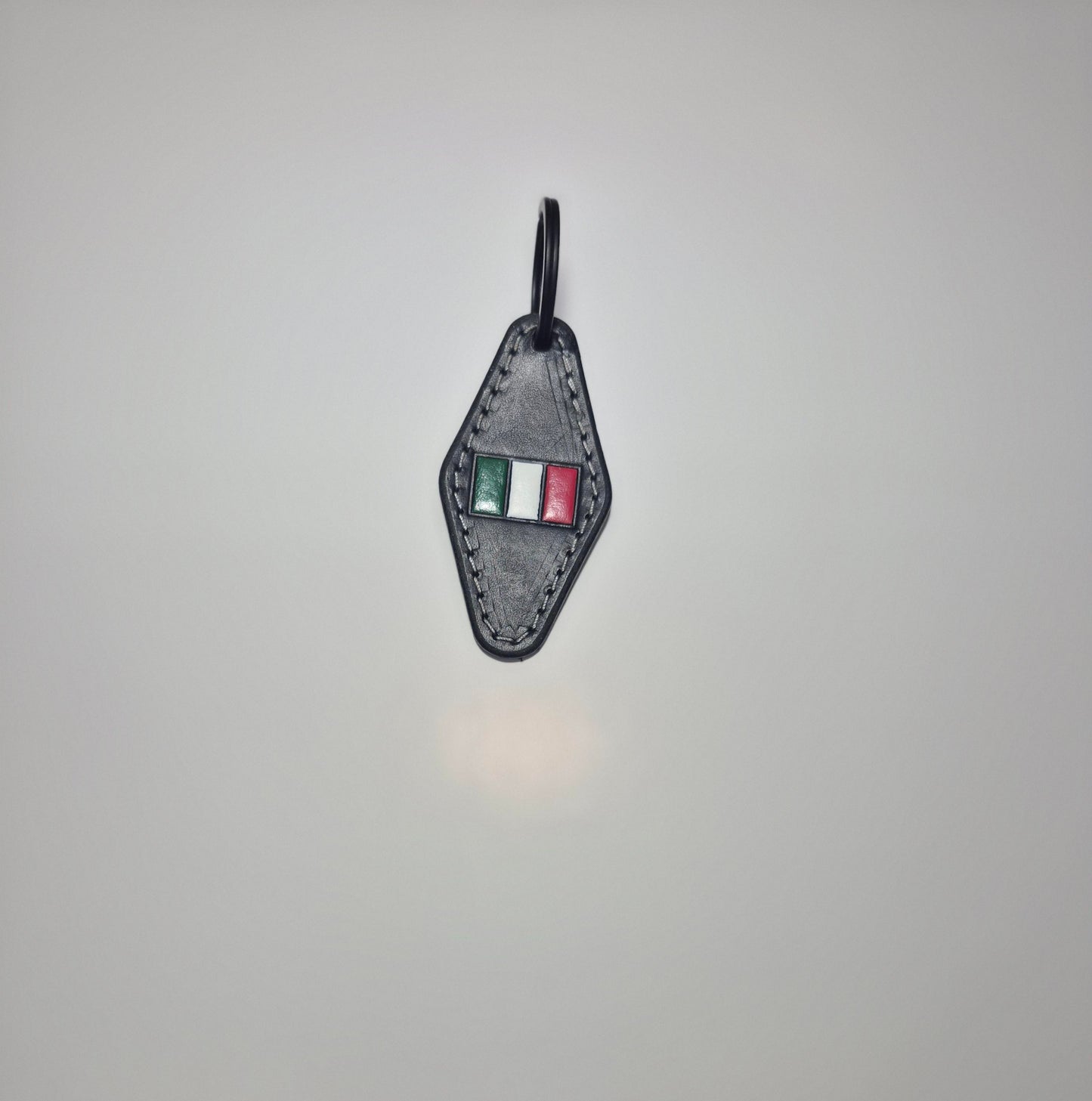 Italian Flag With Stitching Hotel Keychain