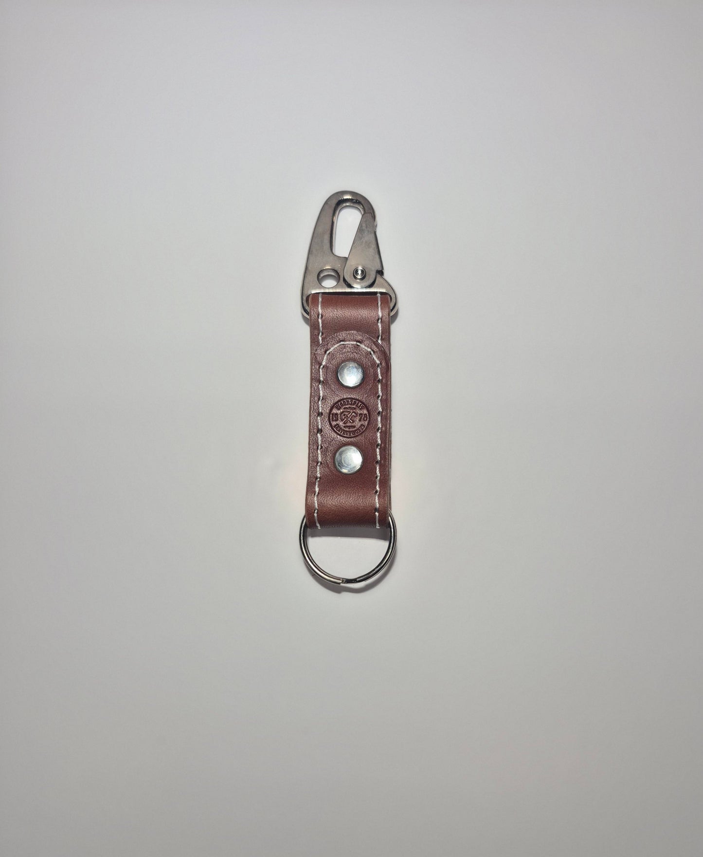 Brown With Silver Long HK Keychain