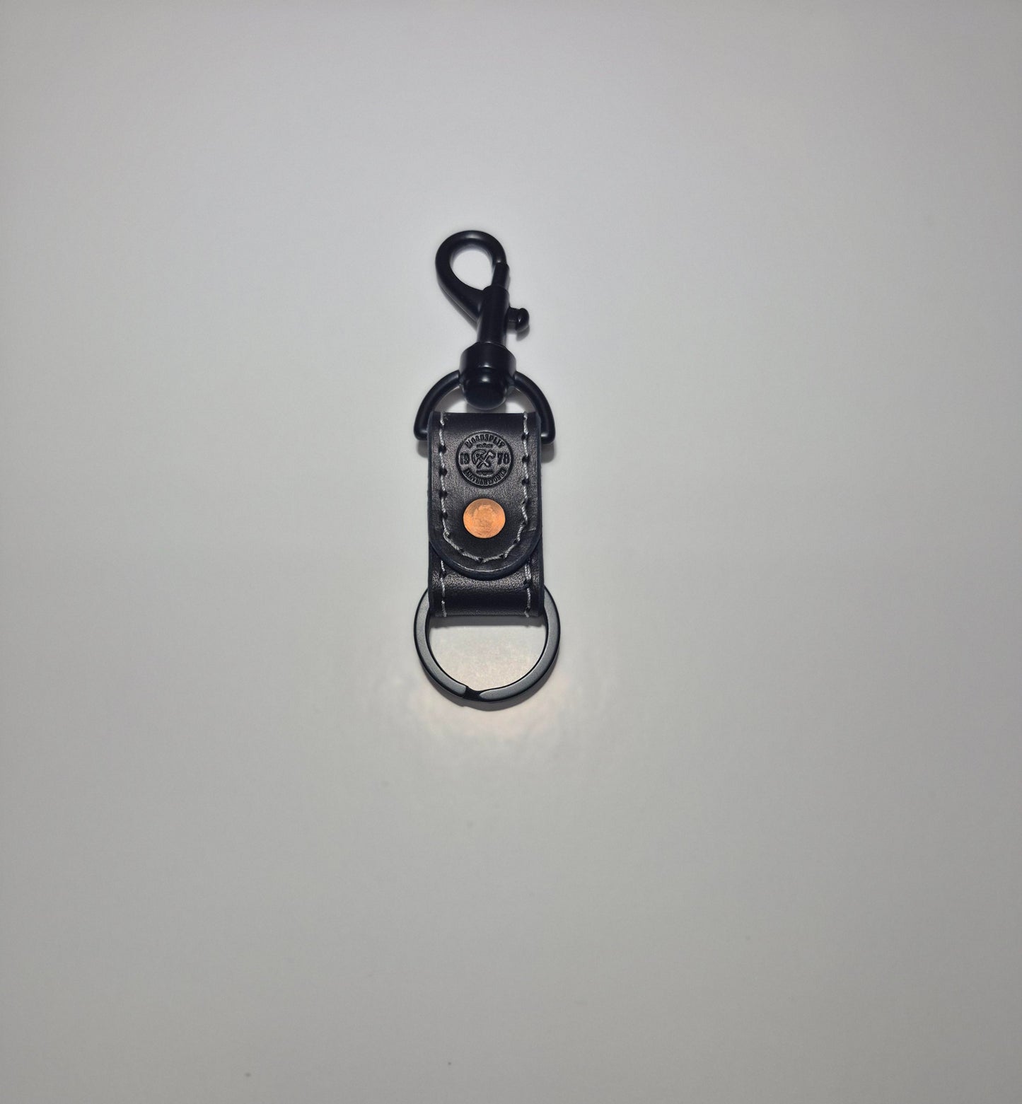 Black With White Stitching Bolt Snap
