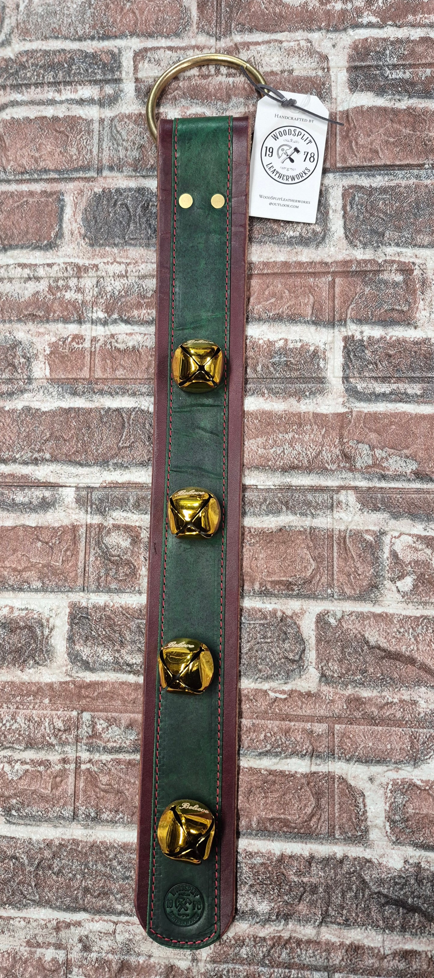 Sleigh Bell Door Hanger (Leather)