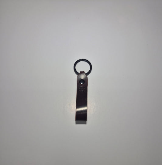 Deep Brown Loop Keychain