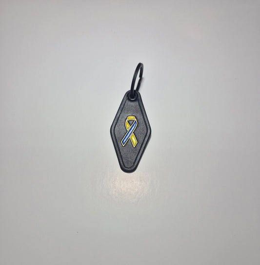 Ukraine Ribbon Hotel Keychain