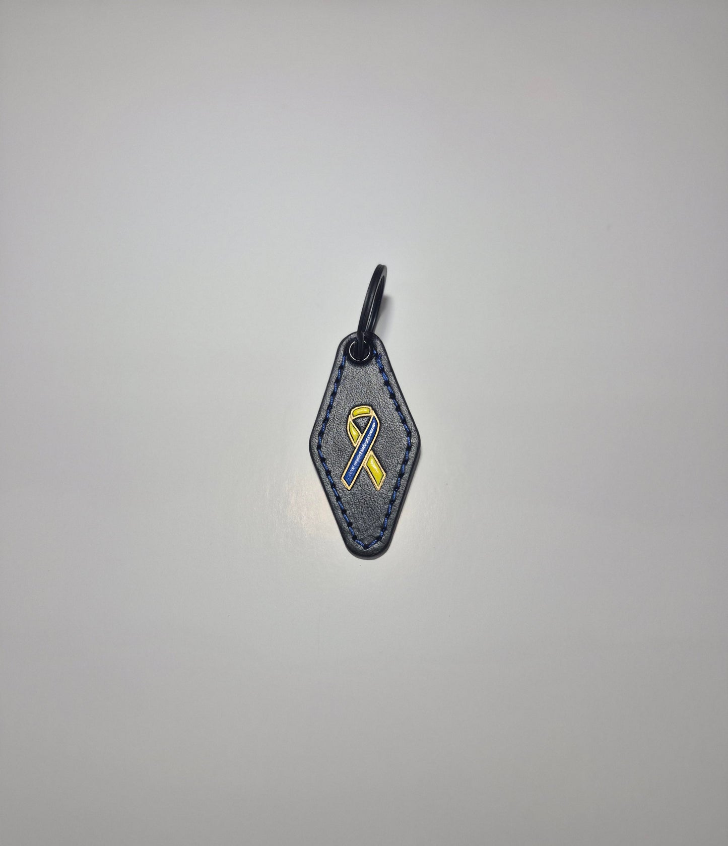 Ukraine Ribbon With Stitching Hotel Keychain