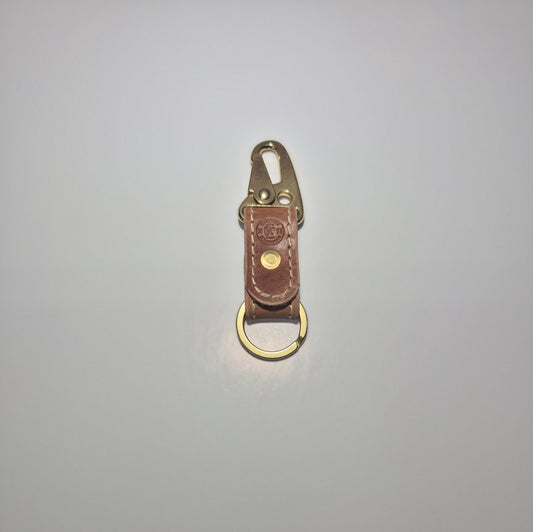 Tan With Gold Hardware HK Keychin