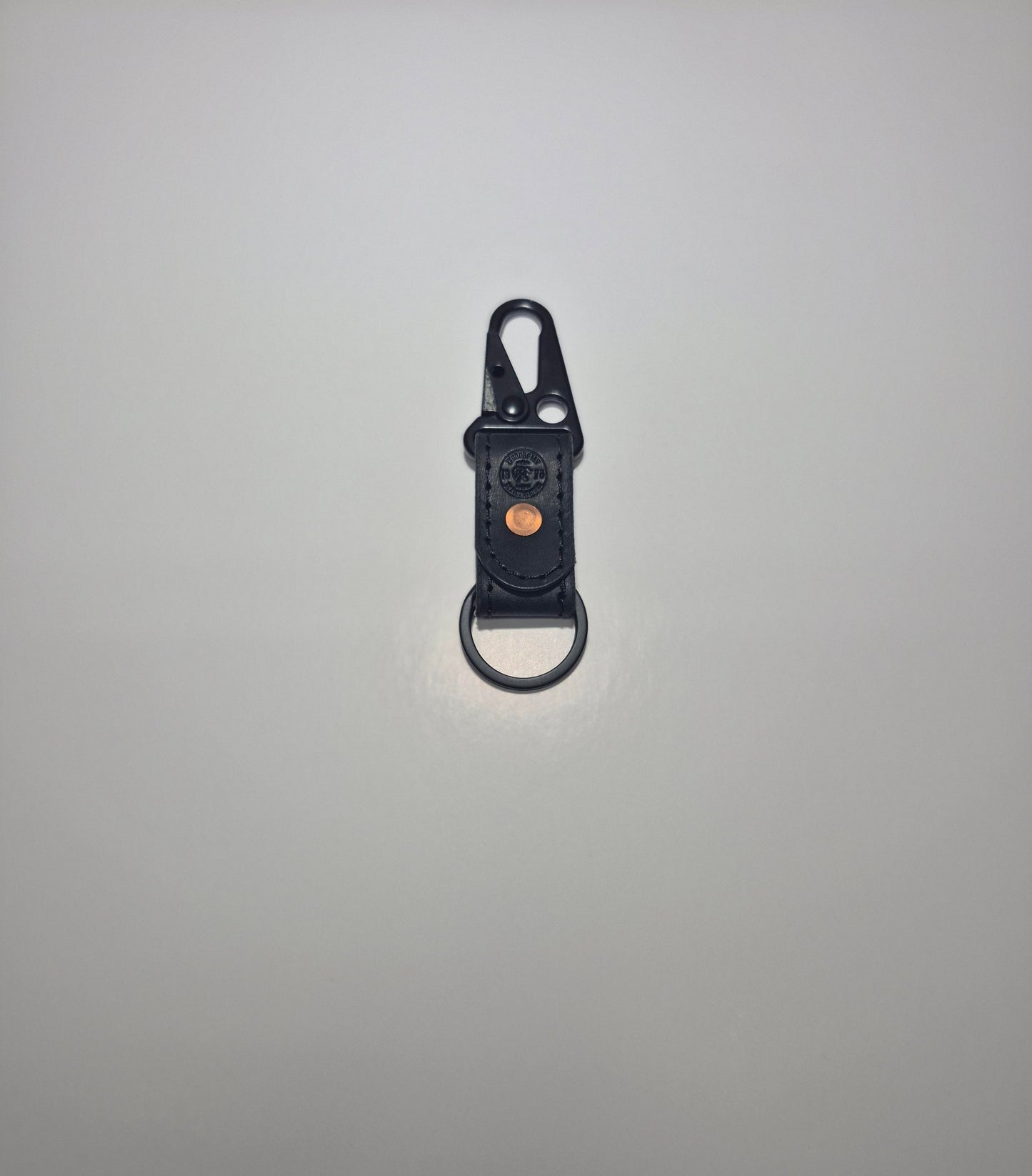 Black With Black Stitching HK Keychain