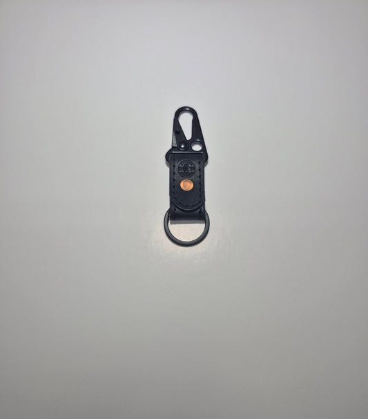 Black With Black Stitching HK Keychain