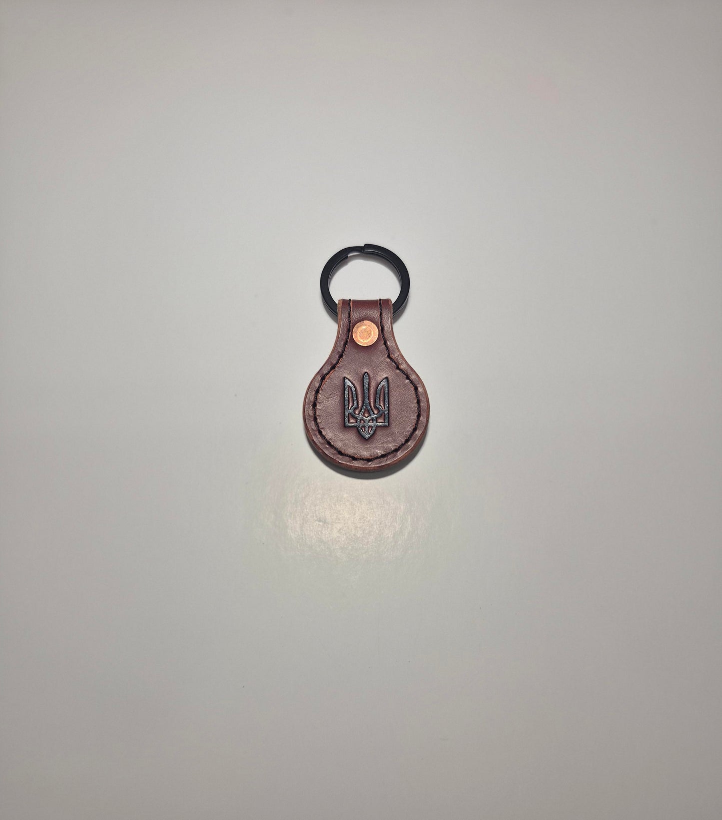 Ukrainian Crest Round Keychain