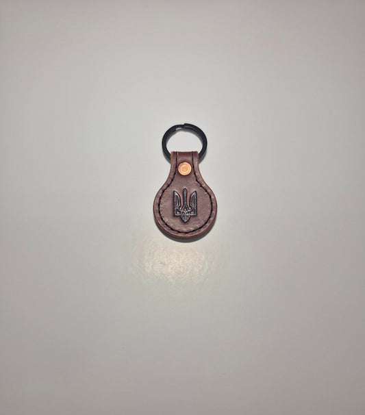Ukrainian Crest Round Keychain